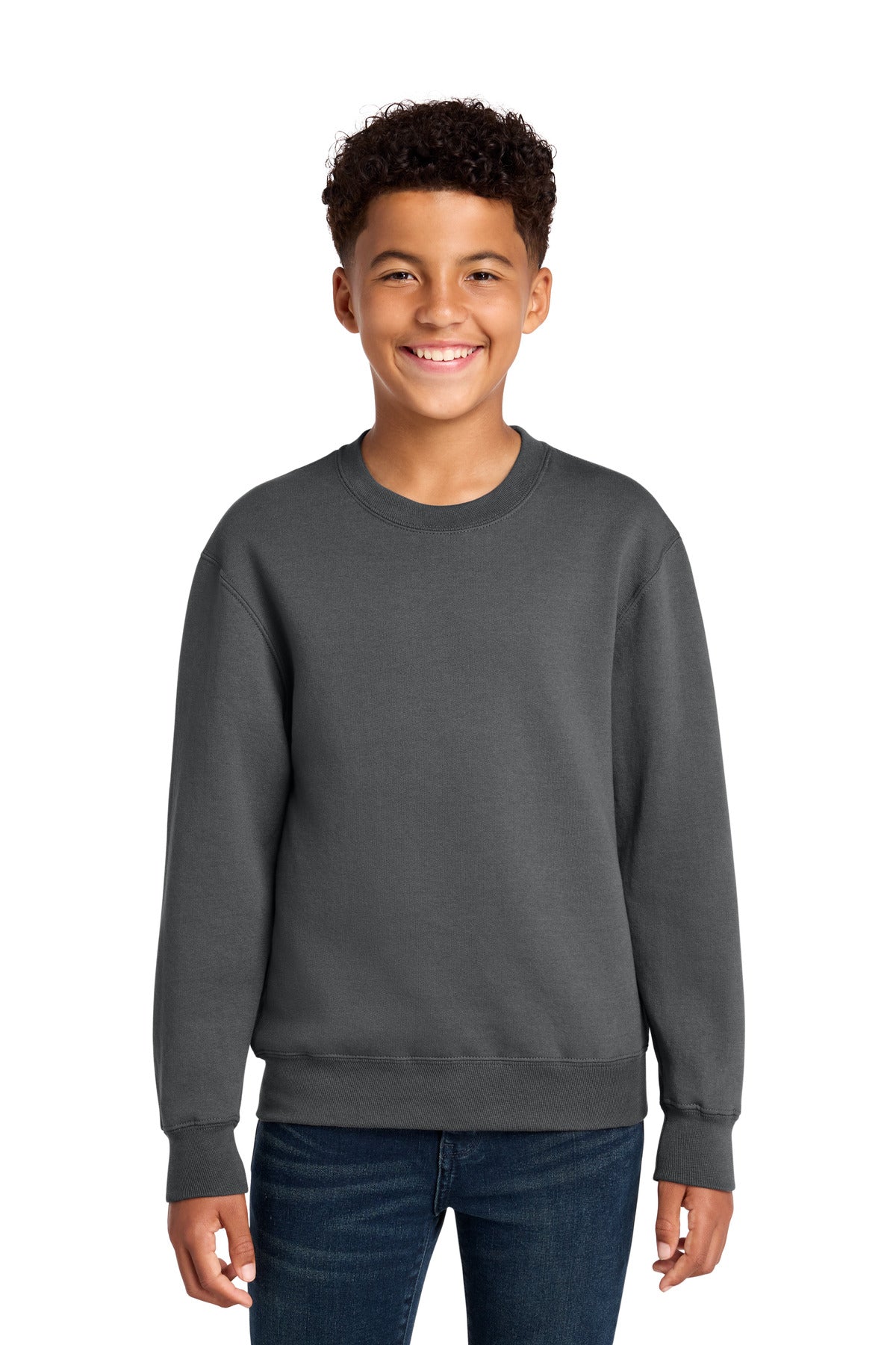 Sudadera con cuello redondo y forro polar Youth Core de Port & Company (PC78Y)