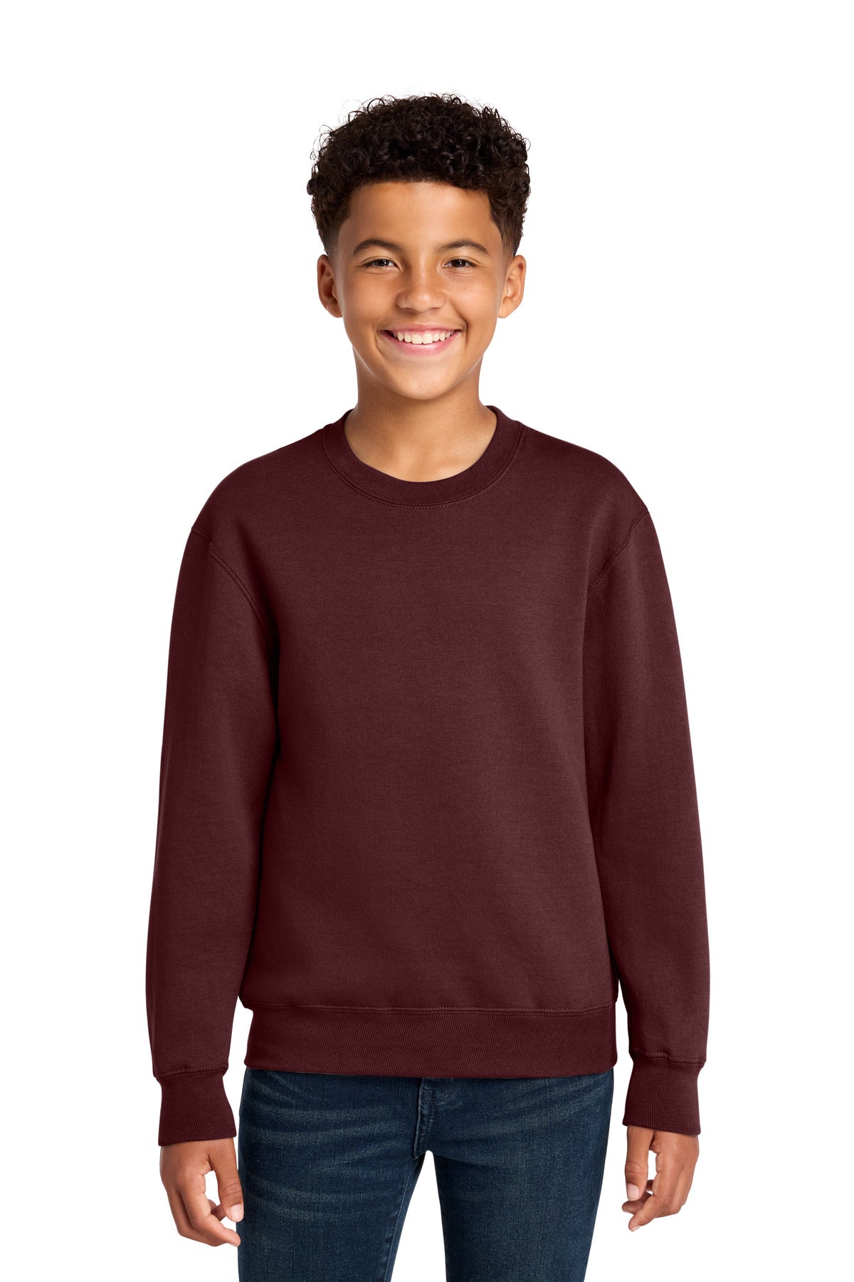 Sudadera con cuello redondo y forro polar Youth Core de Port & Company (PC78Y)