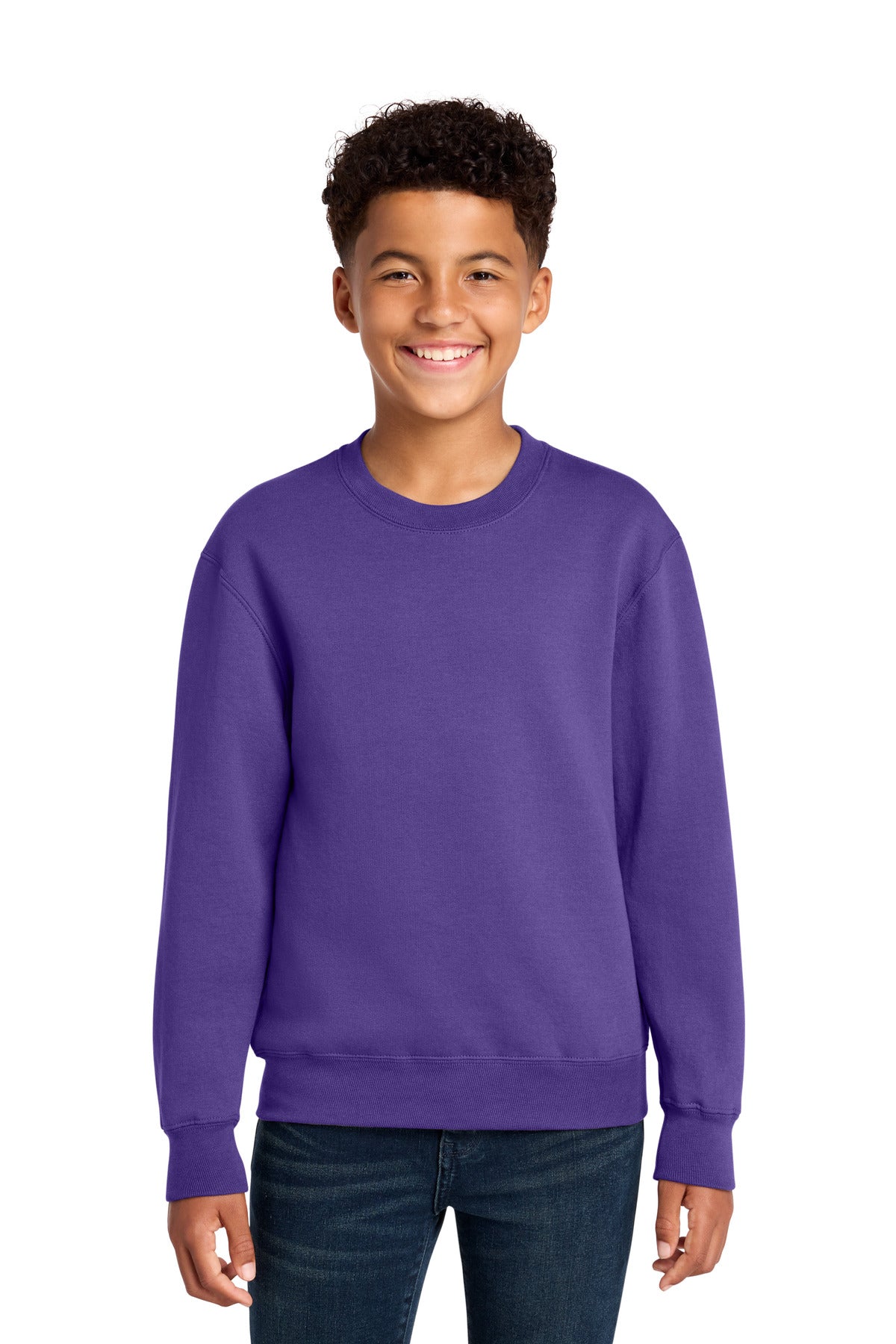 Sudadera con cuello redondo y forro polar Youth Core de Port & Company (PC78Y)