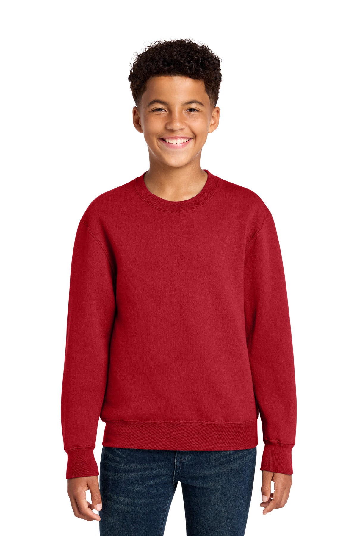 Sudadera con cuello redondo y forro polar Youth Core de Port & Company (PC78Y)