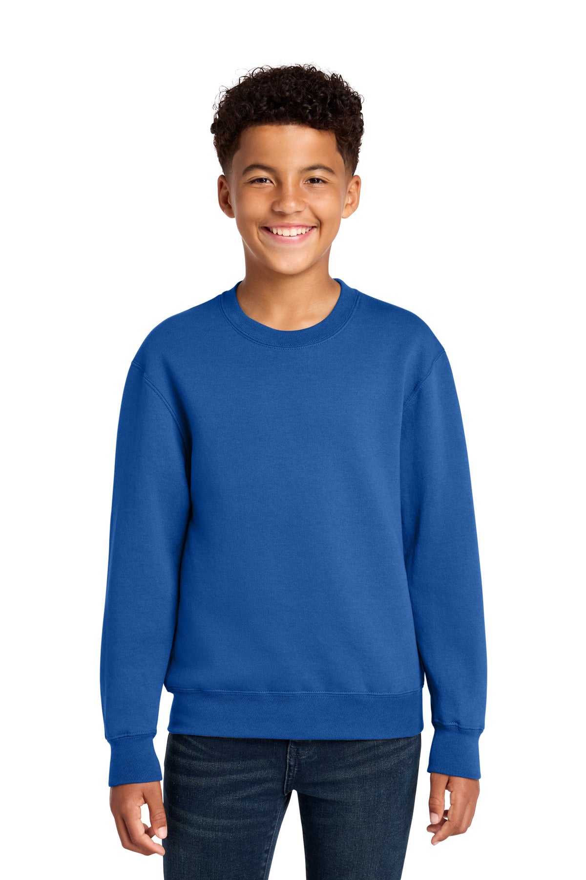 Sudadera con cuello redondo y forro polar Youth Core de Port & Company (PC78Y)