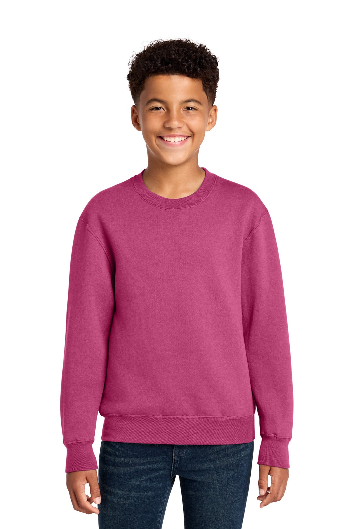 Sudadera con cuello redondo y forro polar Youth Core de Port & Company (PC78Y)