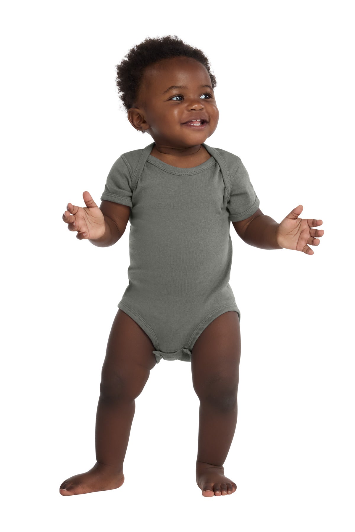 Rabbit Skins Infant Short Sleeve Baby Rib Bodysuit (RS4400)