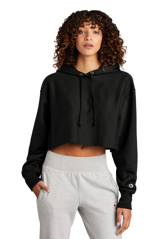 Sudadera con capucha y corte recortado Champion Reverse Weave para mujer (RW01W)