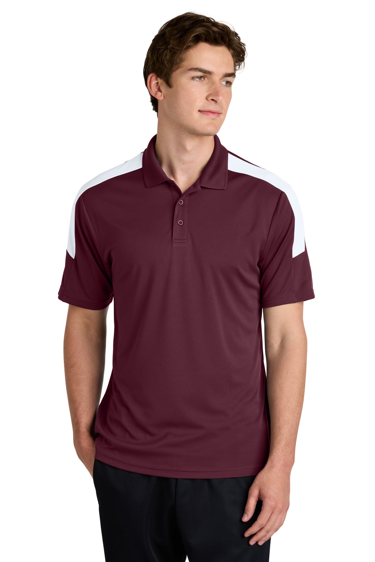 Maroon/ White