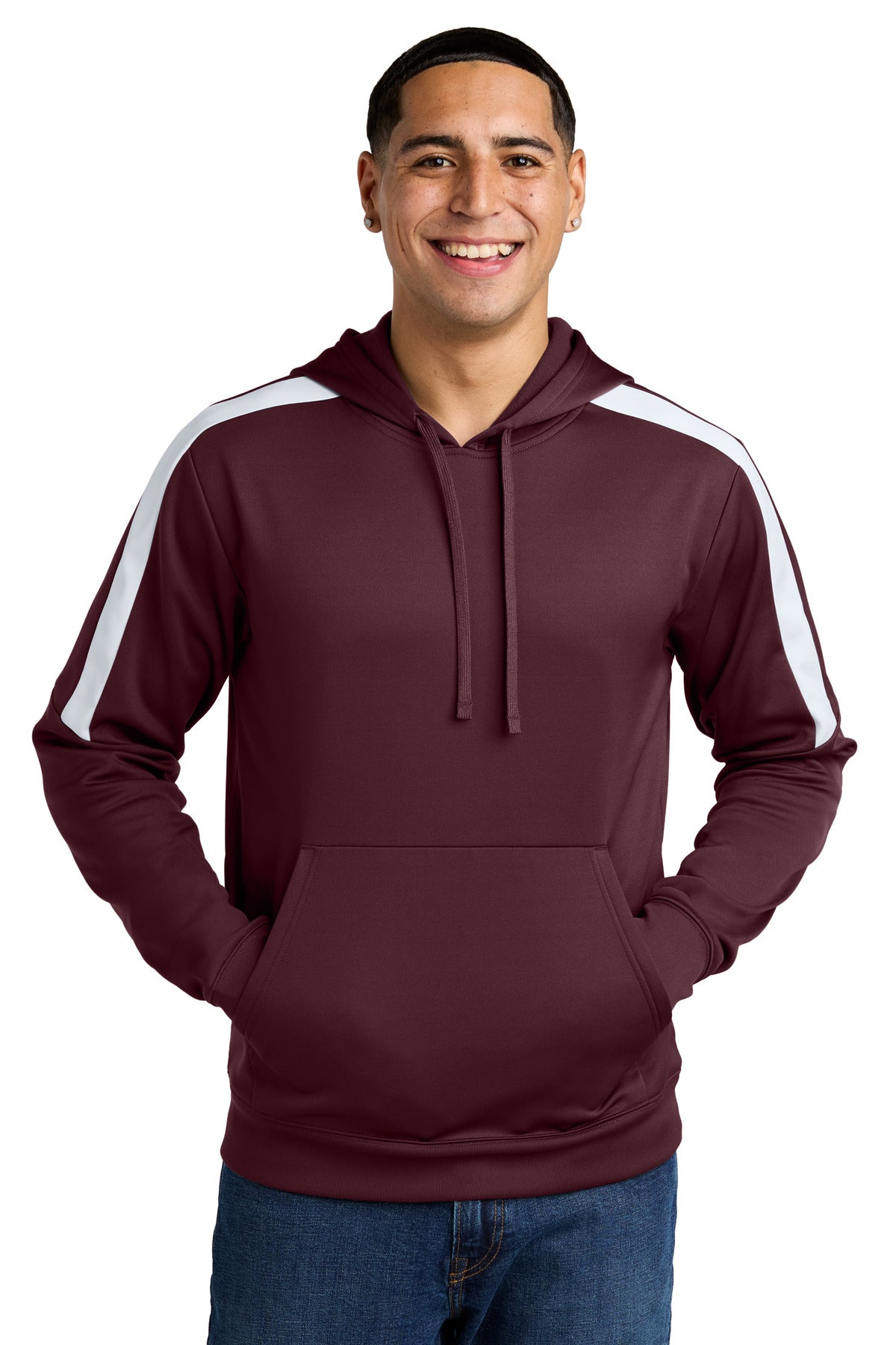 Maroon/ White