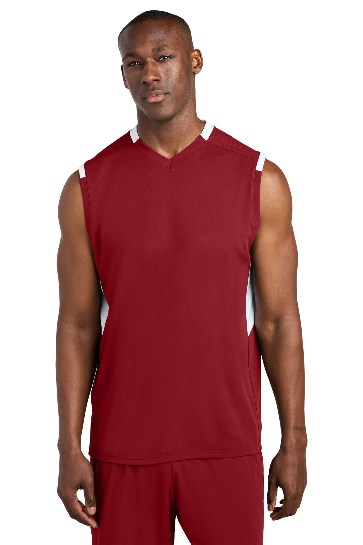 Deep Red/ White
