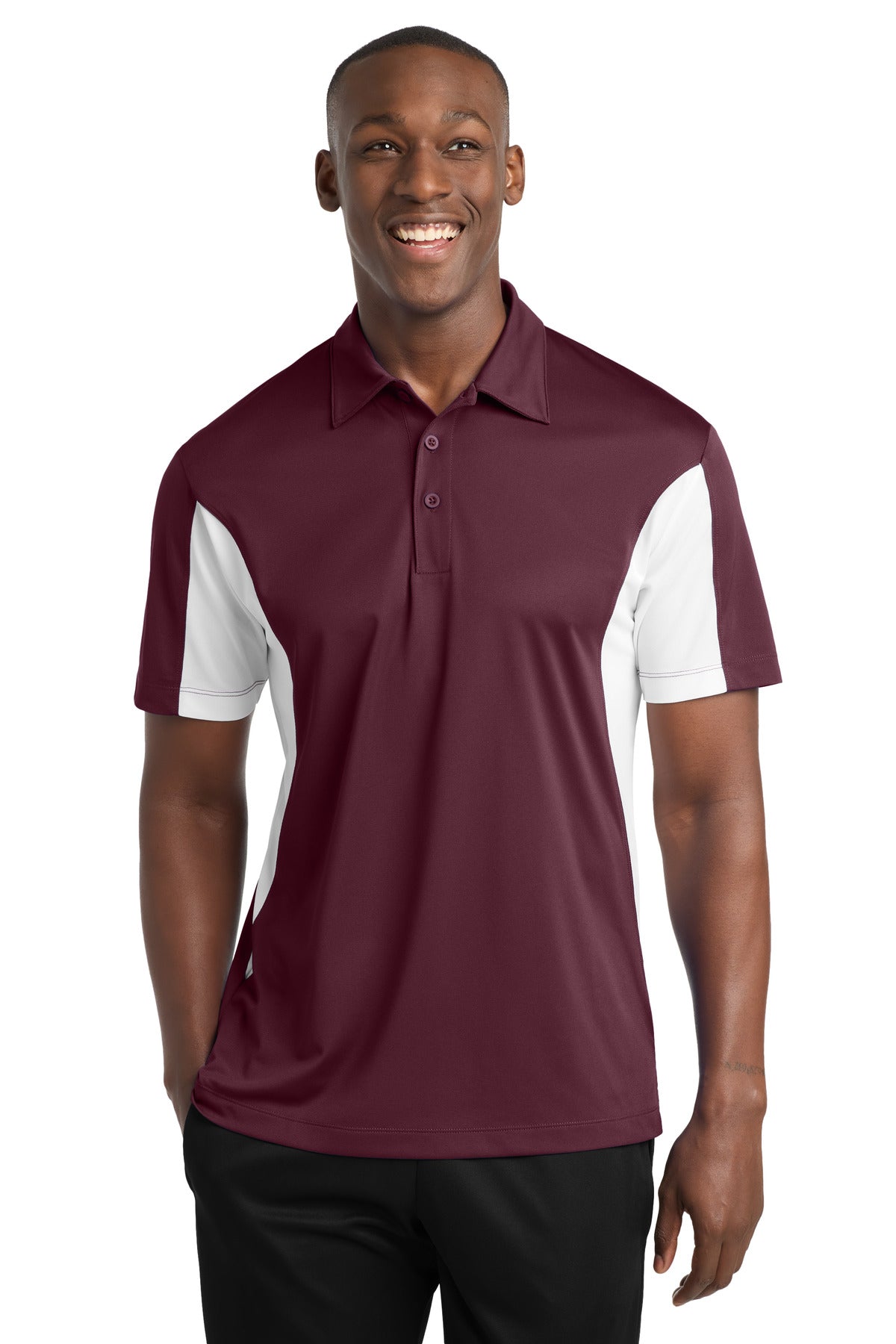 Maroon/ White