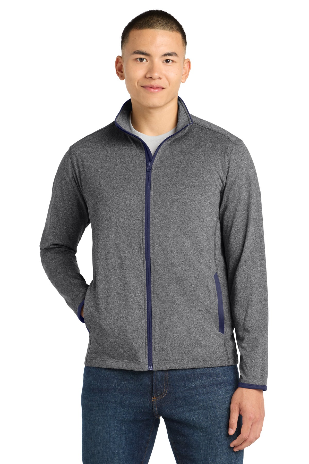 Charcoal Grey Heather/ True Navy