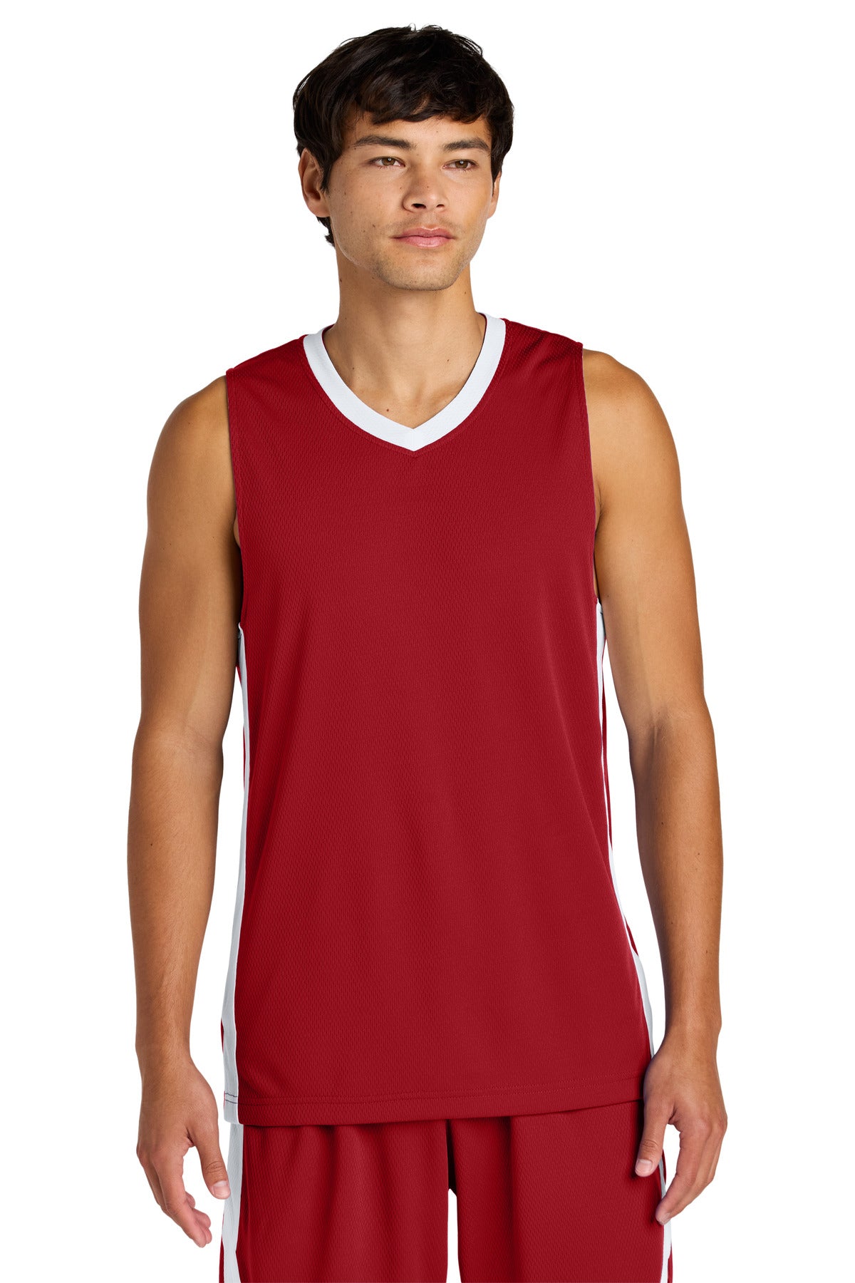 Deep Red/ White