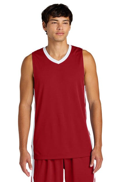 Deep Red/ White
