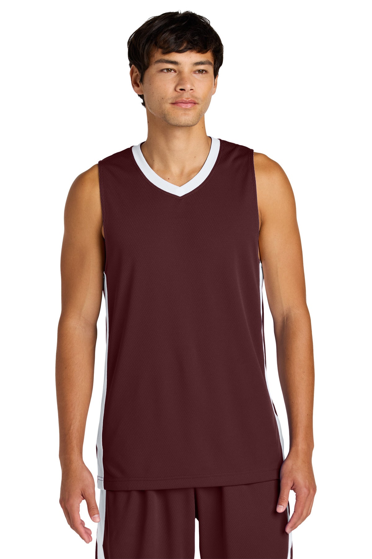 Maroon/ White