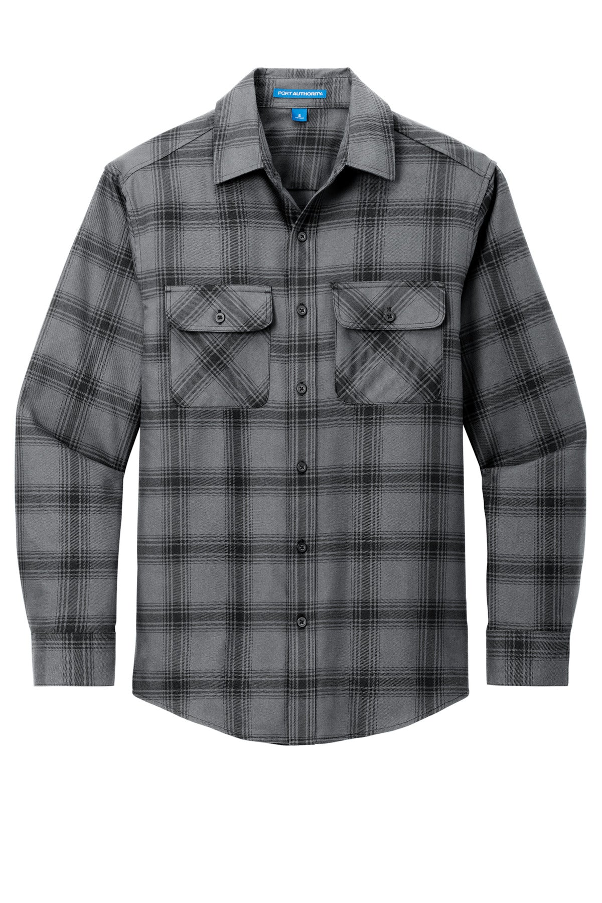Grey/ Black Open Plaid