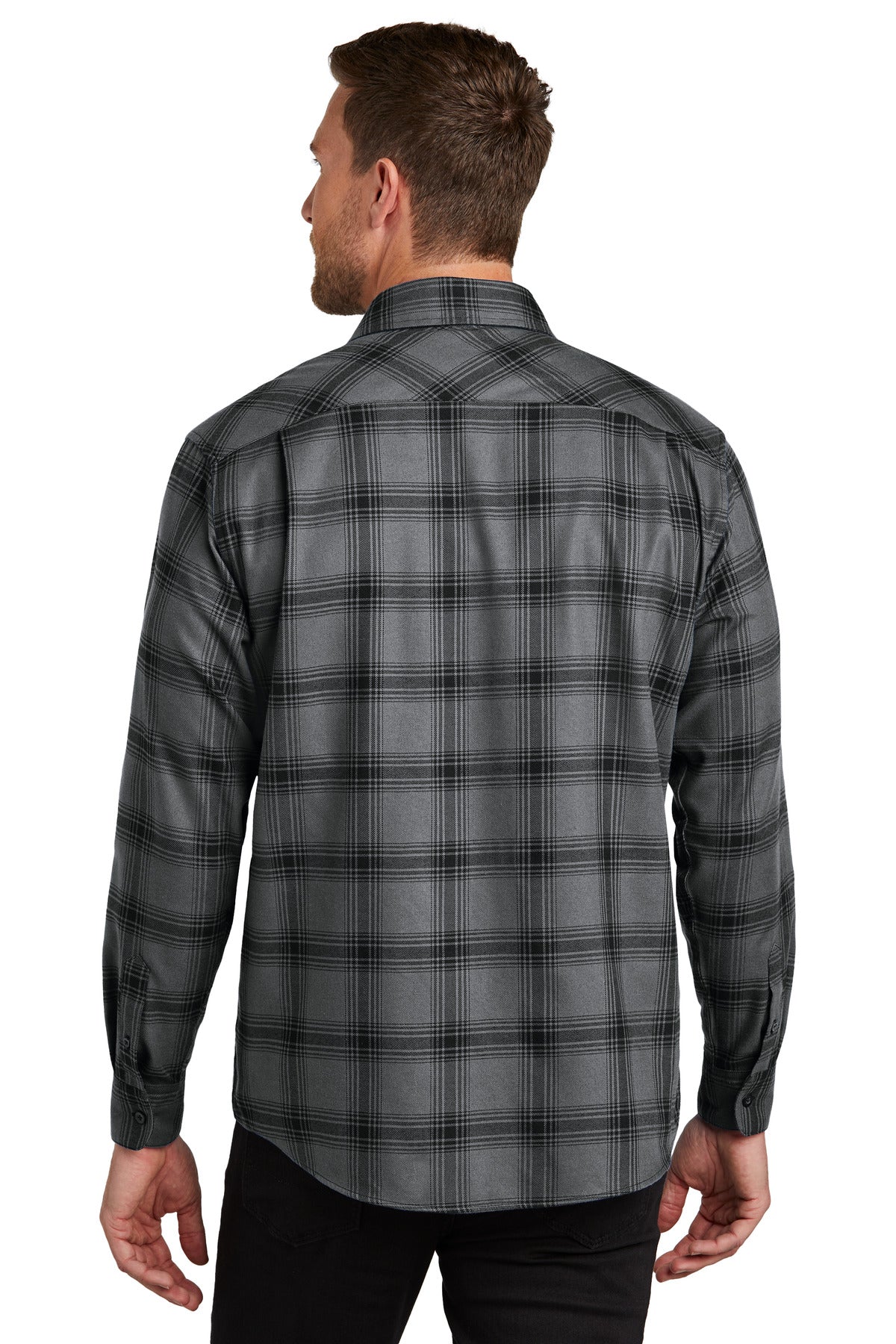 Grey/ Black Open Plaid