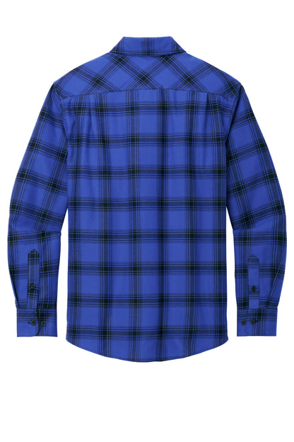 Royal/ Black Open Plaid