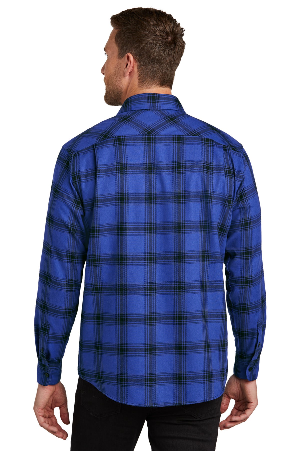 Royal/ Black Open Plaid