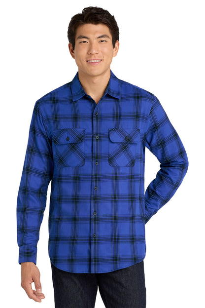 Royal/ Black Open Plaid