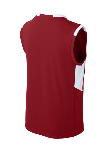 Deep Red/ White