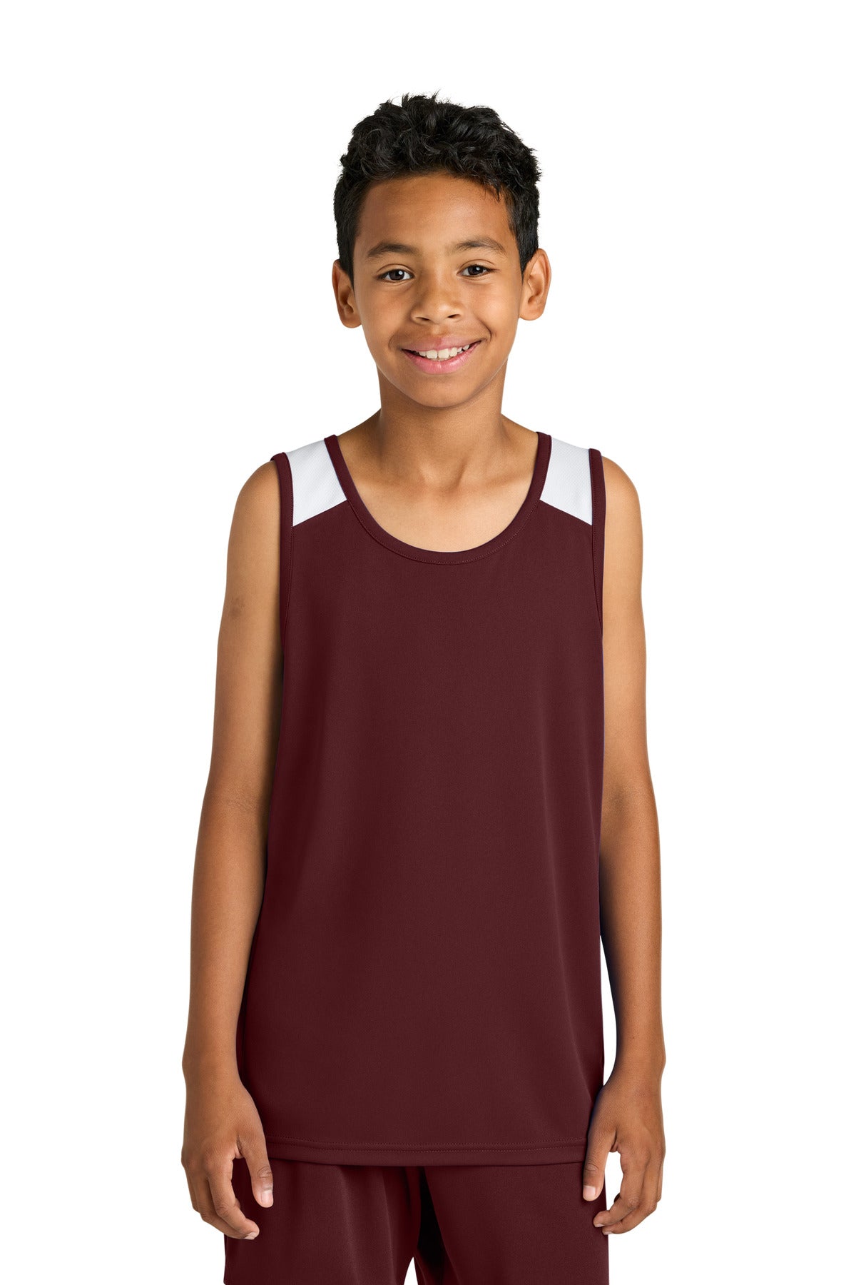 Maroon/ White