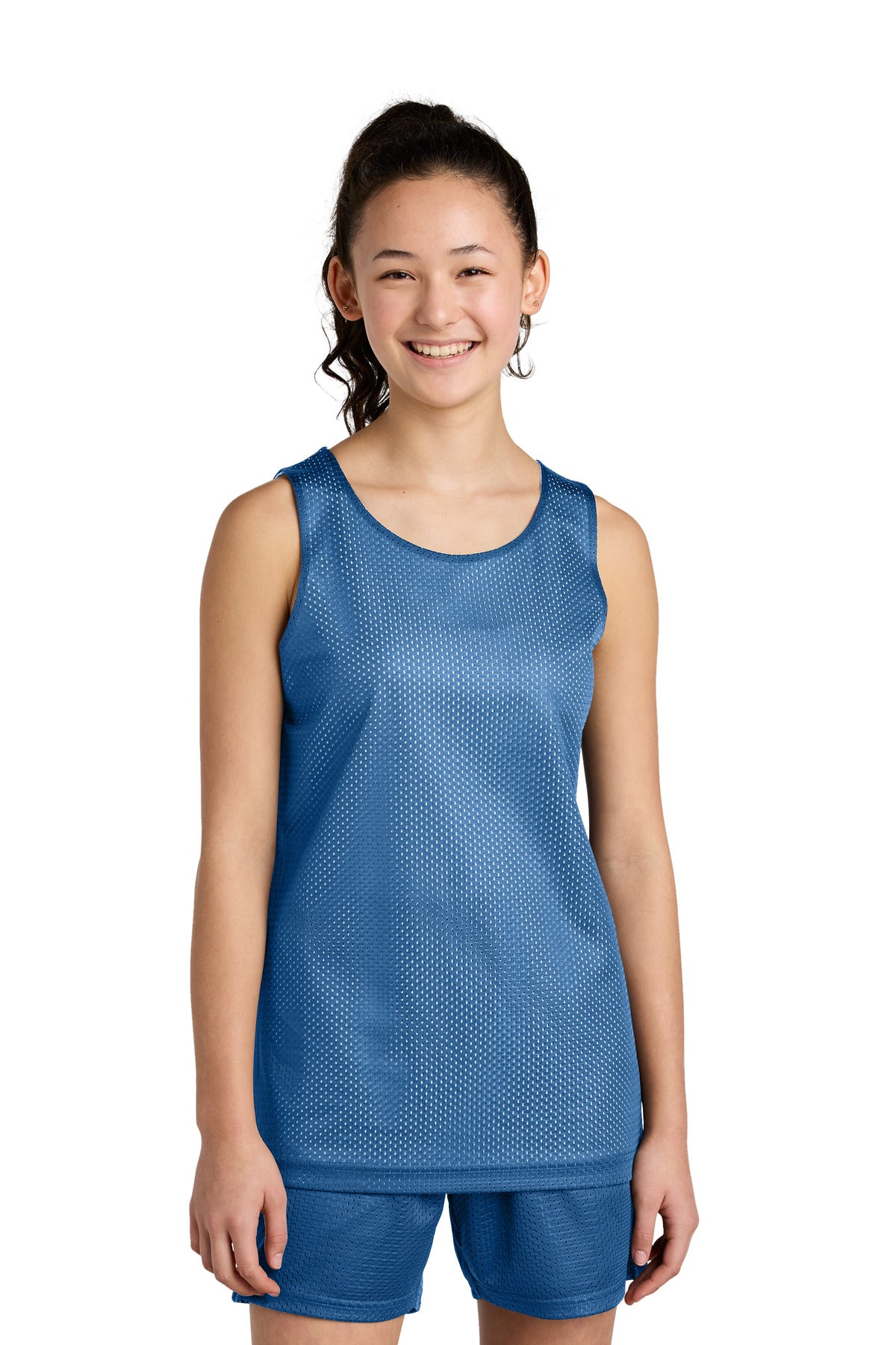 Camiseta sin mangas reversible de malla PosiCharge para jóvenes de Sport-Tek (YST5000)