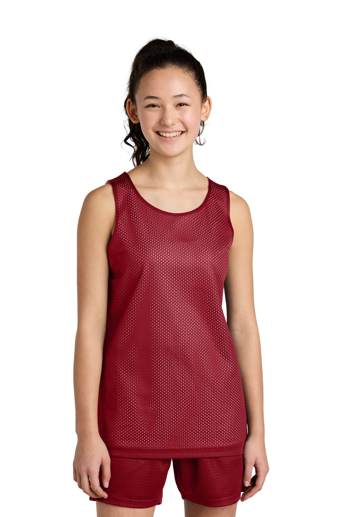 Camiseta sin mangas reversible de malla PosiCharge para jóvenes de Sport-Tek (YST5000)