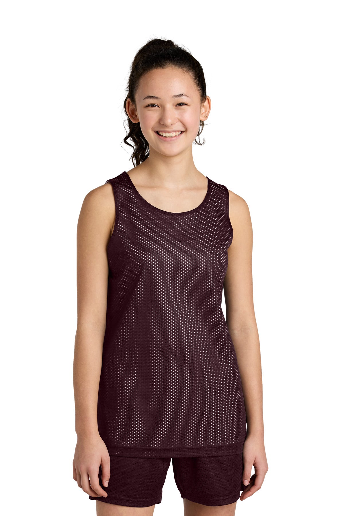 Camiseta sin mangas reversible de malla PosiCharge para jóvenes de Sport-Tek (YST5000)