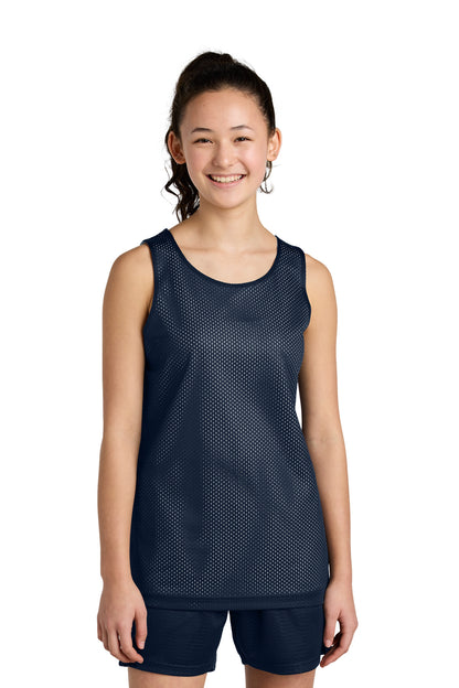 Camiseta sin mangas reversible de malla PosiCharge para jóvenes de Sport-Tek (YST5000)