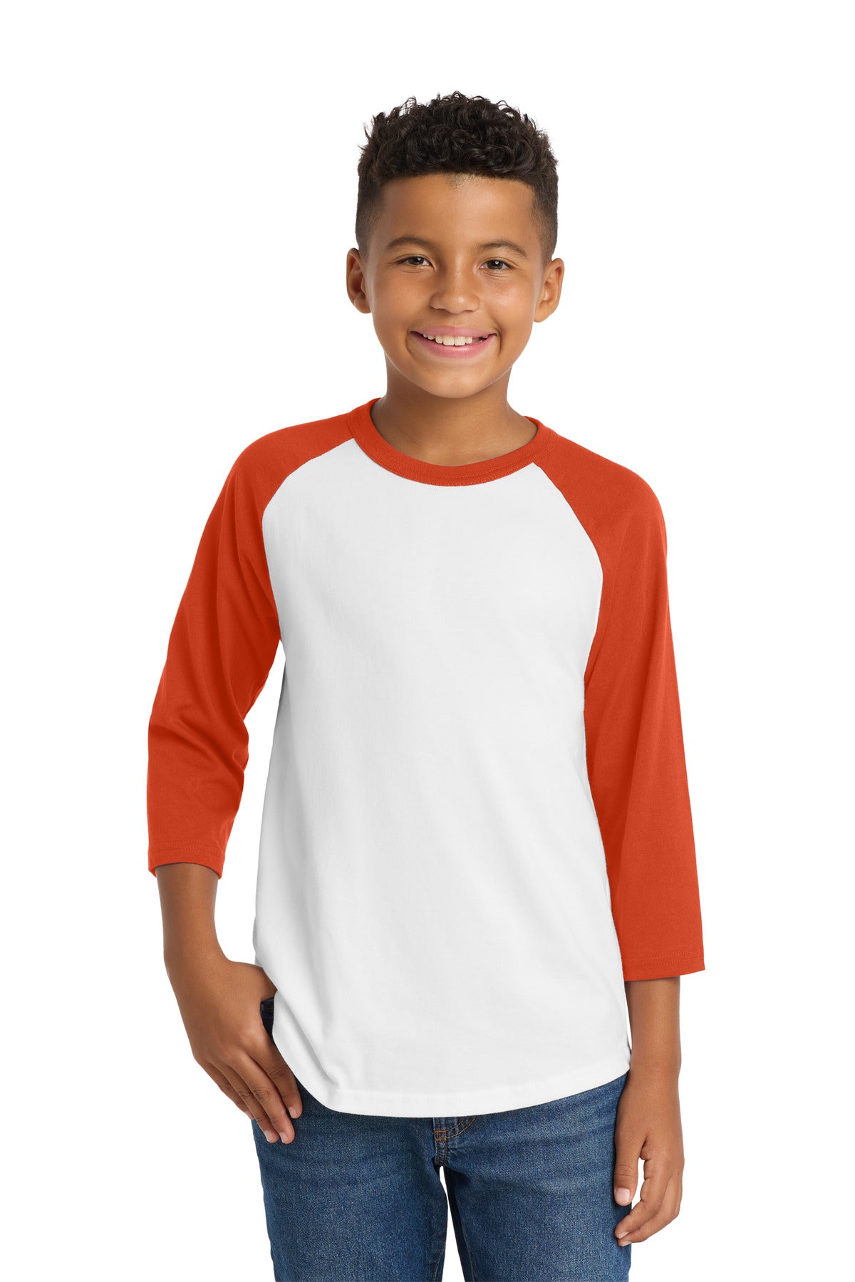 White/ Deep Orange