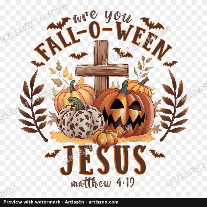 Are You Fall-O-Ween Jesus PNG preview