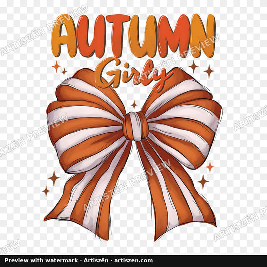 Autumn Girly Bow PNG preview