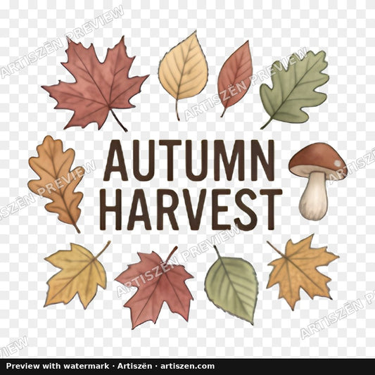 Autumn Harvest Leaves PNG preview