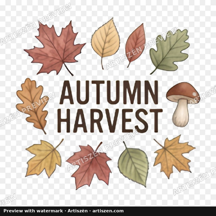 Autumn Harvest Leaves PNG preview