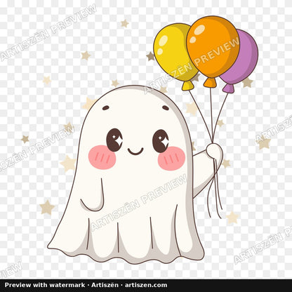 Balloon Ghost PNG preview