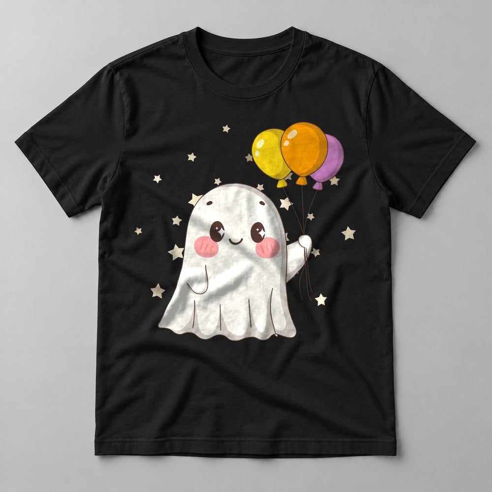 Balloon Ghost tee in Black