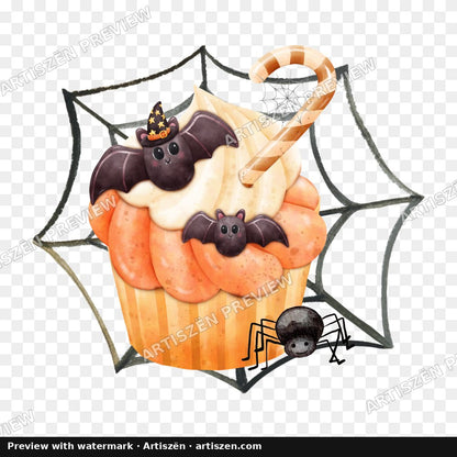 Bat Cupcake Web PNG preview