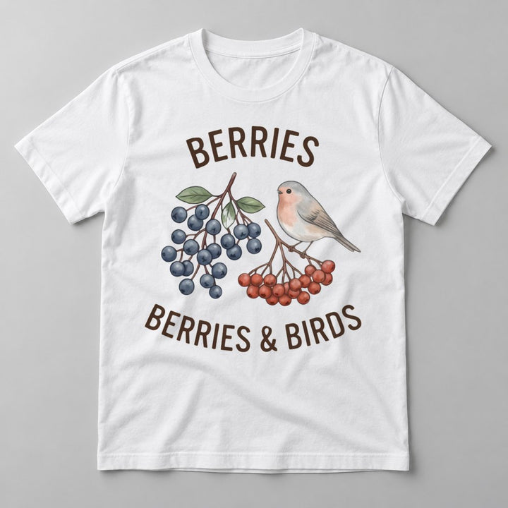 Berries & Birds tee in White