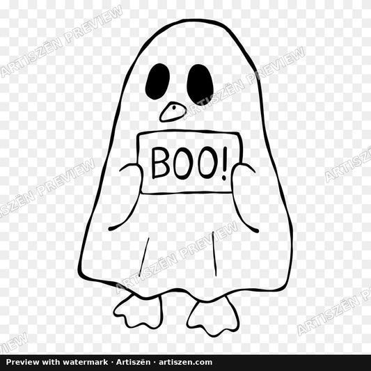 Boo Sign Ghost PNG preview