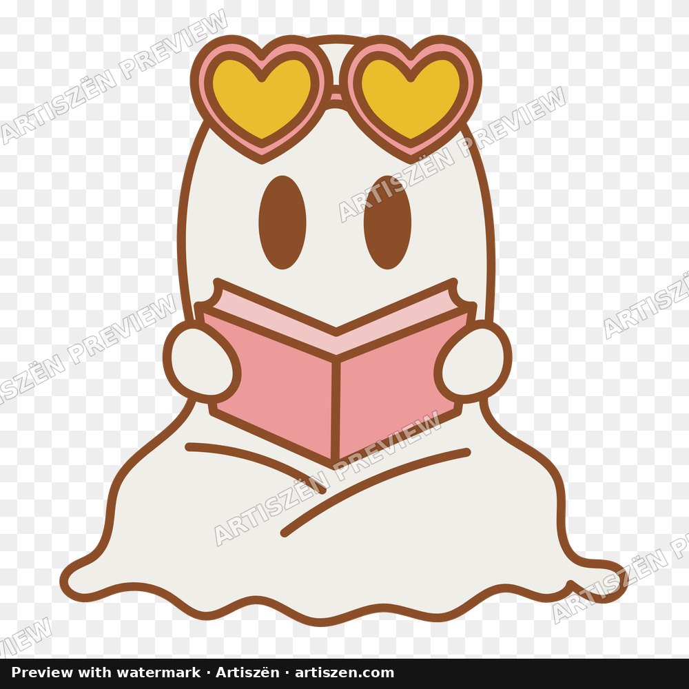 Bookish Ghost PNG preview