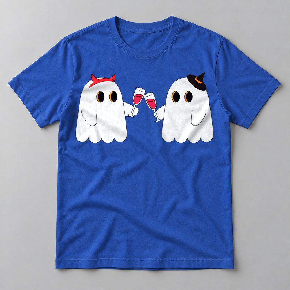 Cheers Ghosts tee in True Royal