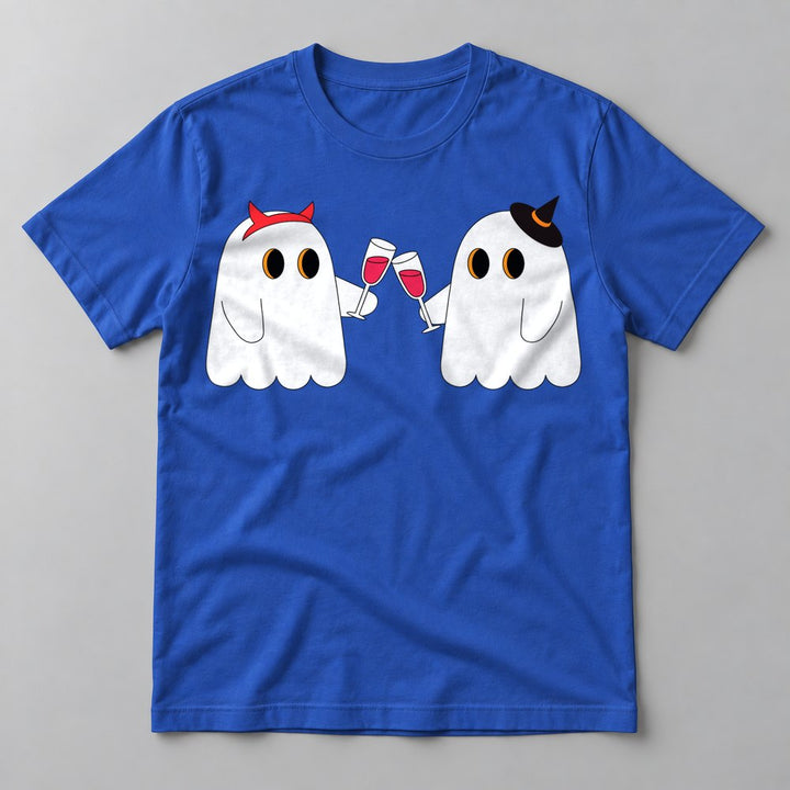 Cheers Ghosts tee in True Royal