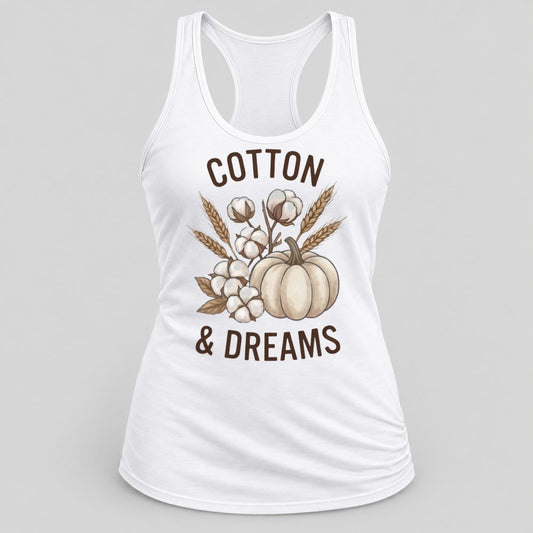 Cotton & Dreams racerback tank in White