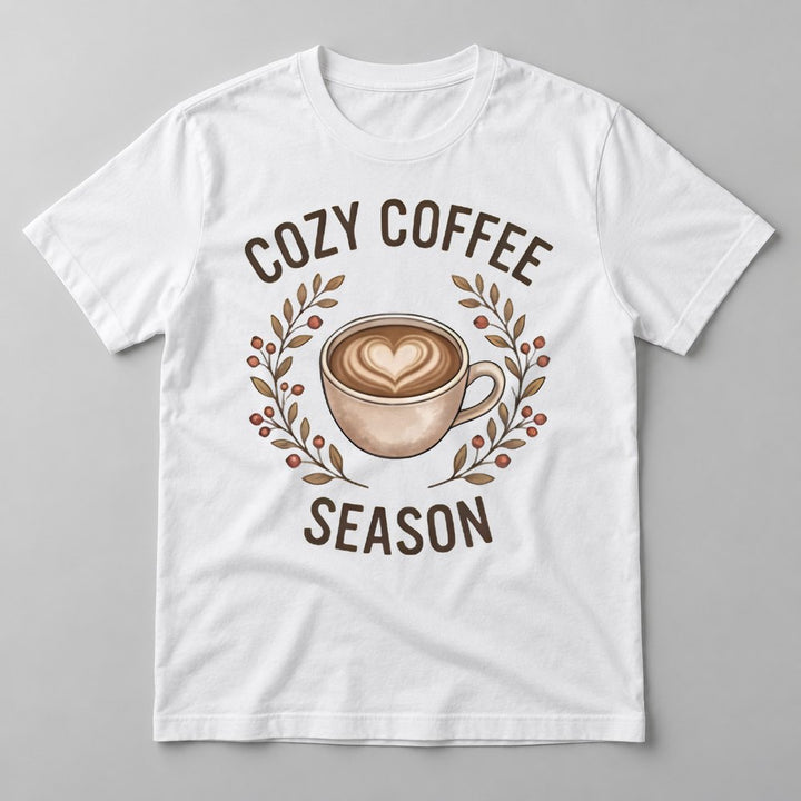 Cozy Coffee Season tee in White
