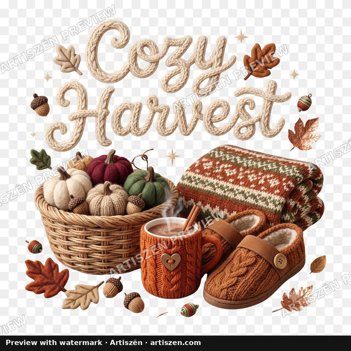 Cozy Harvest Knit PNG preview