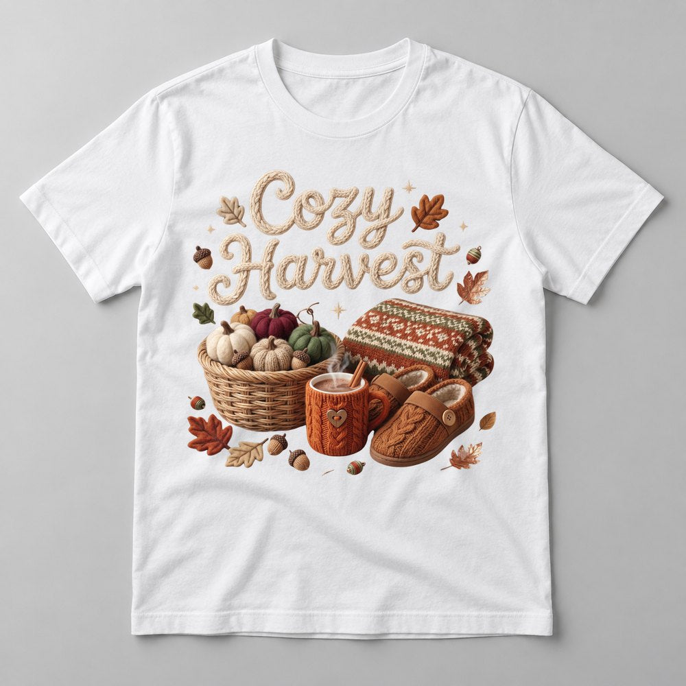 Cozy Harvest Knit tee in White