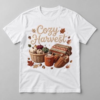 Cozy Harvest Knit tee in White