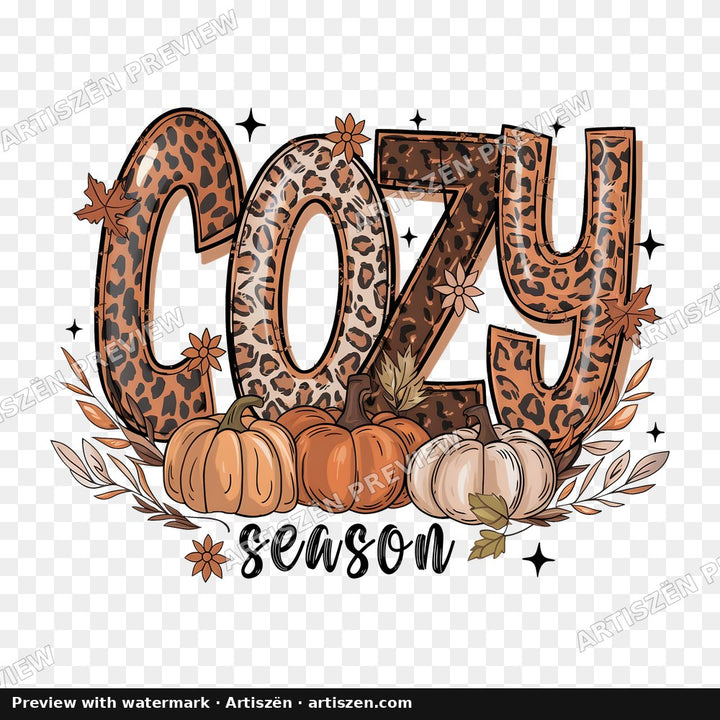 Cozy Season Leopard PNG preview