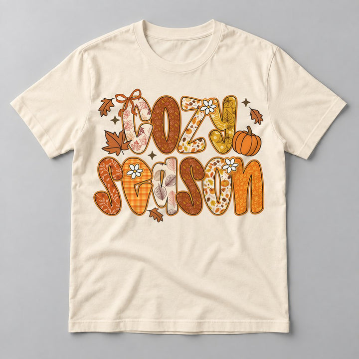 Cozy Season Orange tee in Natural