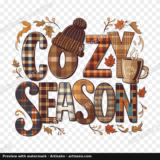 Cozy Season Plaid PNG preview