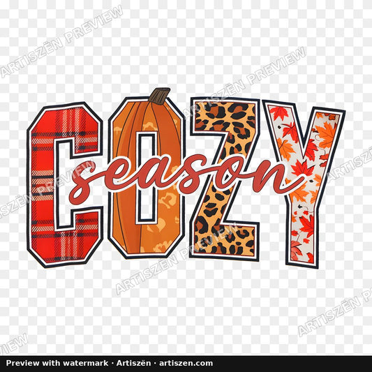 Cozy Season Plaid & Leopard PNG preview