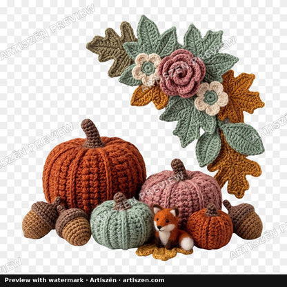 Crochet Pumpkin Patch PNG preview